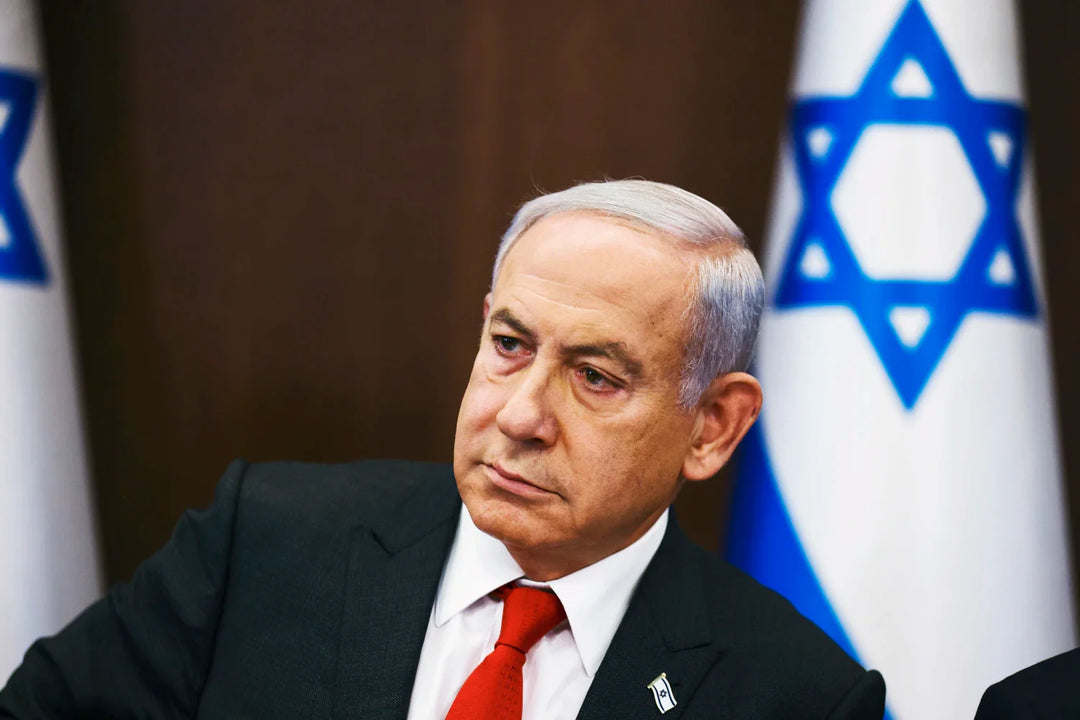 Israeli Prime Minister Benjamin Netanyahu convenes a weekly cabinet meeting in Jerusalem earlier this month. Ronen Zvulun / Pool via AP